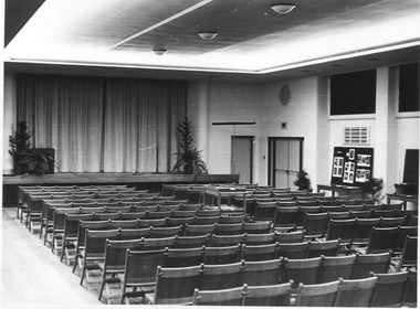 Photograph - Black and white print, E.M. Gibson, Hall in Administration Building, 1947