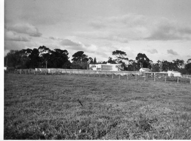 Photograph - Black and white print, E.M. Gibson, Rear View of Administration Building, 1948