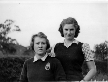 Photograph - Black and white print, E.M. Gibson, Kath Kenna and Pat Fleming, 1950-1951