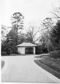Photograph - Black and white print, E.M. Gibson, Summer House/Shelter Shed, Early September 1947