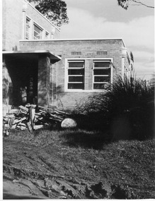 Photograph - Black and white print, E.M. Gibson, Construction of Administration Building, June 1948