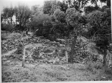 Photograph - Black and white print, E.M. Gibson, Rock Bank Near Swan Street, April 1947