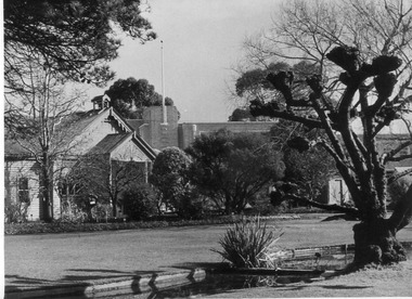 Photograph - Black and white print, E.M. Gibson, Pavilion and Administration Building, 24 July 1948