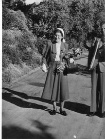 Photograph - Black and white print, E.M. Gibson, Hazel Bennett and Husband, Late 1940s
