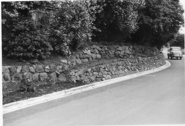 Photograph - Black and white print, E.M. Gibson, Rock Bank and Yarra Boulevard, Late 1940s