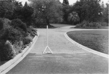 Photograph - Black and white print, E.M. Gibson, Garden View, Late 1940s