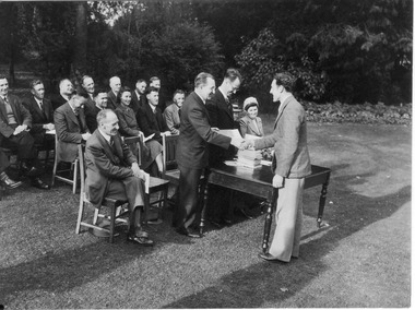 Photograph - Black and white print, E.M. Gibson, Commonwealth Reconstruction Training Scheme Student Graduation, 1948