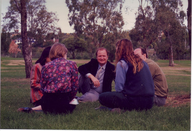 Photograph - Colour print, John Patrick with Students, Unknown
