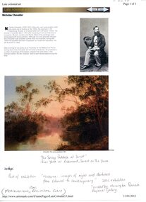 Photograph - Web page, Sue Murphy et al, The Survey Paddock 1861, 1861-2011