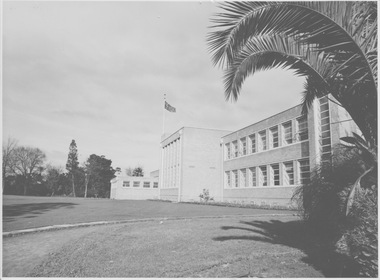 Photograph - Black and white print, Administration Building, c. 1949