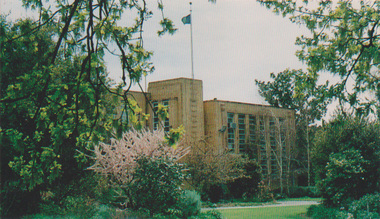 Postcard - Colour print, Victorian College of Agriculture and Horticulture, Main Building VCAH Burnley 1991, 1991