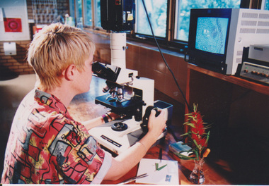 Photograph - Colour print, Fujifilm, Student in the Laboratory, Unknown