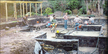Photograph - Colour print, Burnley Campus Archives, Students Building the Sunken Garden, 1983