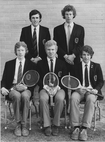 Photograph - Black and white print, Information Branch Victorian Department of Agriculture, Tennis Team, 1970-1973