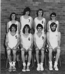 Photograph - Black and white print, Basketball Team 1970, 1973