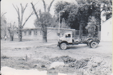 Photograph - Black and white prints, Kodak, Construction of Quad Classrooms, 1980-1981