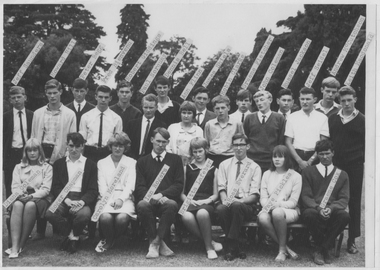 Photograph - Black and white print, Student Group, 1990