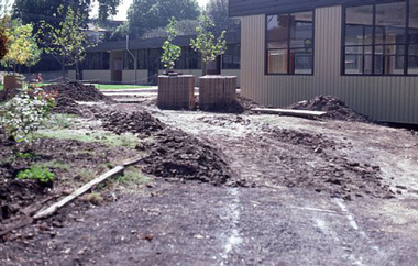 Album - 35mm Colour slides, Quad Construction and Planting, 1986
