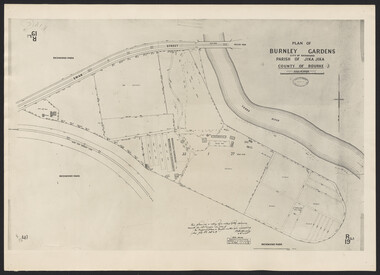 Photograph - Plan of Burnley Gardens