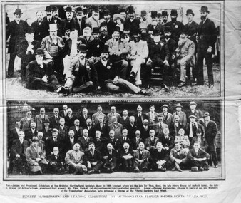 Newspaper - Photograph, Pioneer Nurserymen and Leading Exhibitors at Metropolitan Flower Shows Forty Years Ago, 1929-1930