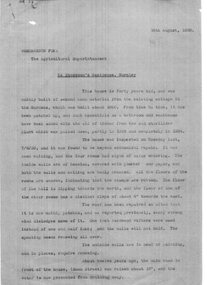 Work on paper (Item), Stockman's Residence
