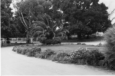 Photograph - Black and white photograph, E.M. Gibson, Entrance to Burnley Gardens, March 1943