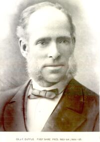 Photograph, Cr JF Duffus 1st Shire of Belfast President  1863-1865