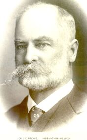 Portrait of Councillor J.C.Ritchie. Clipped beard and moustache.