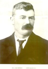 Black and white portrait of Councillor J.McInerney