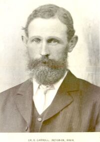 Photograph, Cr D Carroll Shire of Belfast President 1907-08-09,1918-19