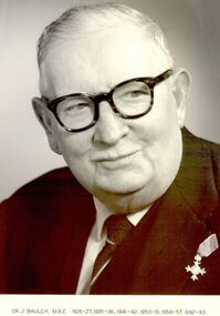 Photograph, Cr J Baulch MBE 1926-27 35-36 41-42