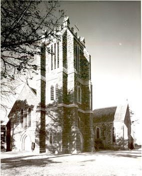 Black and white photograph of St John's Church North west corner