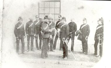 10 members of the volunteers defence force garrison in uniform