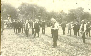 Group of gentlemen at Dads Association Sports Meeting 1919