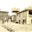 Back of new extension to the hospital with large water tanks