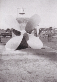 Propeller from SS Casino as memorial 