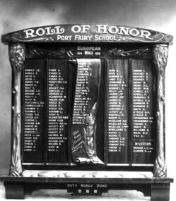 Carved wooden Honor Roll Pt Fairy State School