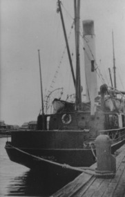 Photograph, S.S. Casino moored at Casino wharf, Port Fairy