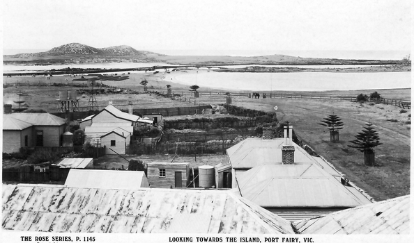 Panoramic photograph of the Moyne river and Griffith island in the background