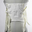 back of garment showing ribbons used to tighten it.