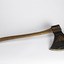 Wooden axe also used in rituals of Lodge