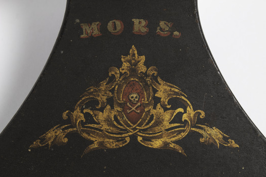 Detail on blade of axe