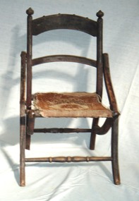 Childs folding chair with carpet seat
