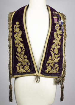 Ceremonial collar used by lodge members with 4 medals attached