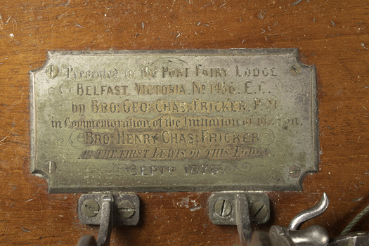 Detail of the plaque set on the base
