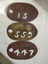 3 hand cut tags for cows 