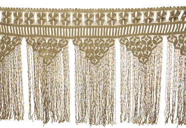 Decorative handmade macrame mantelpiece hanging