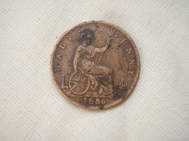 Coin - Half Penny, c.1886
