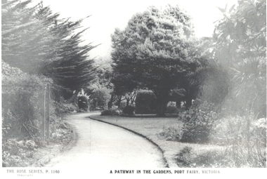 Postcard - Photo of postcard, A pathway in the gardens