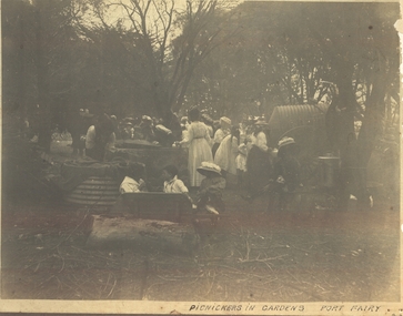 Photograph, "Picnickers in the Gardens", Port Fairy